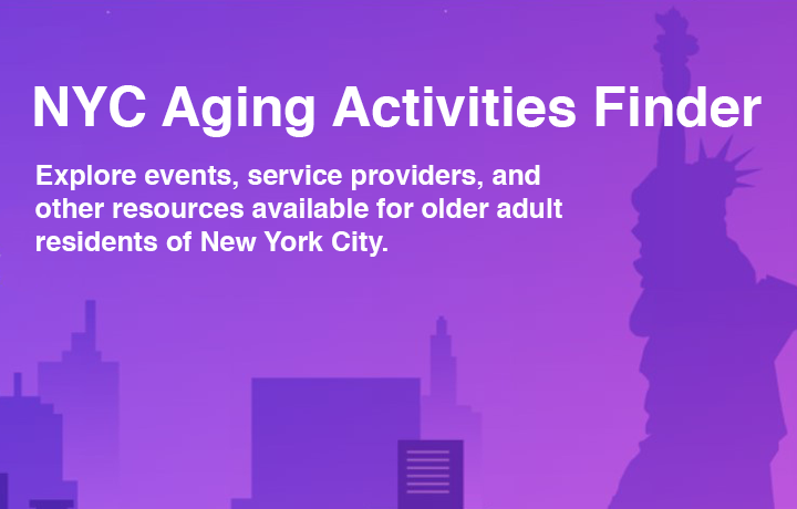 Image of NYC Aging’s new Activities Finder 
                                           