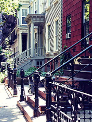 Photo of apartment buildings in New York City