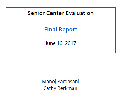 Senior Center Evaluation