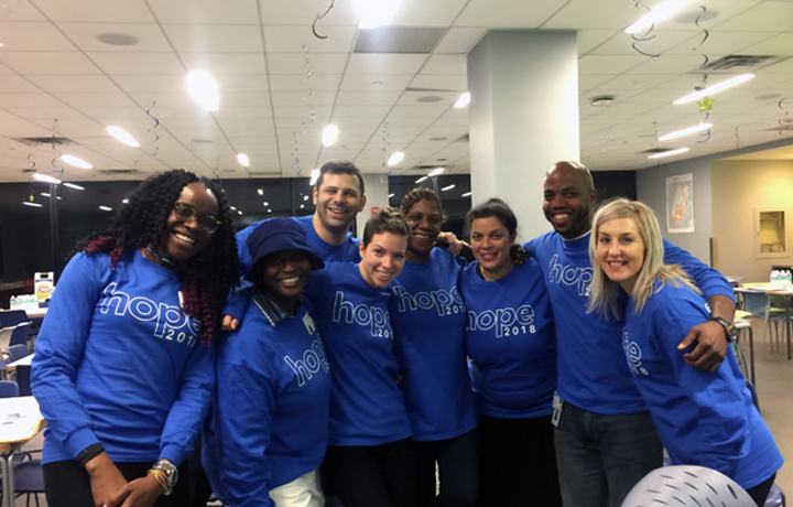 HOPE 2018 volunteers at Hunter College