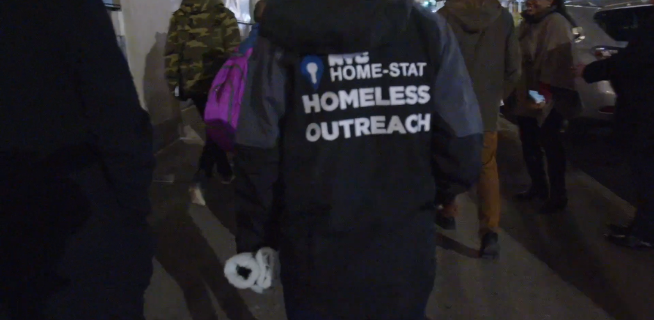 DHS field personnel walking on the sidewalk