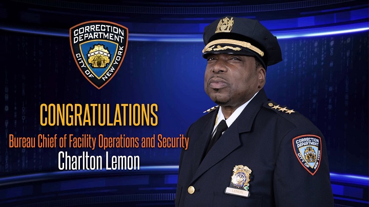 With this latest promotion by NYC DOC Commissioner Stanley Richards, Chief Lemon continues his tenure as the second highest-ranking uniformed member of our agency. 
                                           