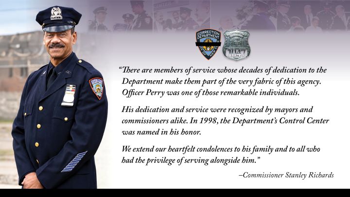NYC DOC Mourns the Loss of Retired Officer Samuel L. Perry
                                           