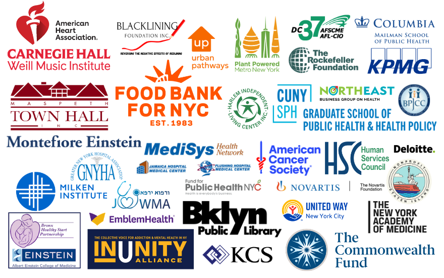 Collage of Healthy NYC Champion logos