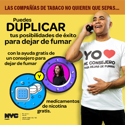 Los neoyorquinos pueden obtener ayuda gratuita para duplicar sus  posibilidades para dejar de fumar - NYC Health