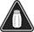 A black warning sign with a white salt shaker in the middle.