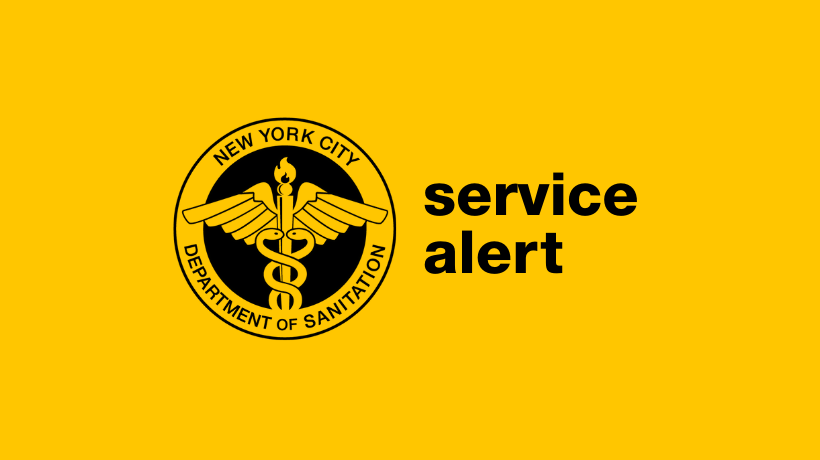 New York City Department of Sanitation Service Alert
                                           