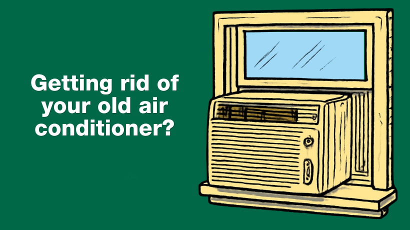 Old air conditioning window unit
                                           