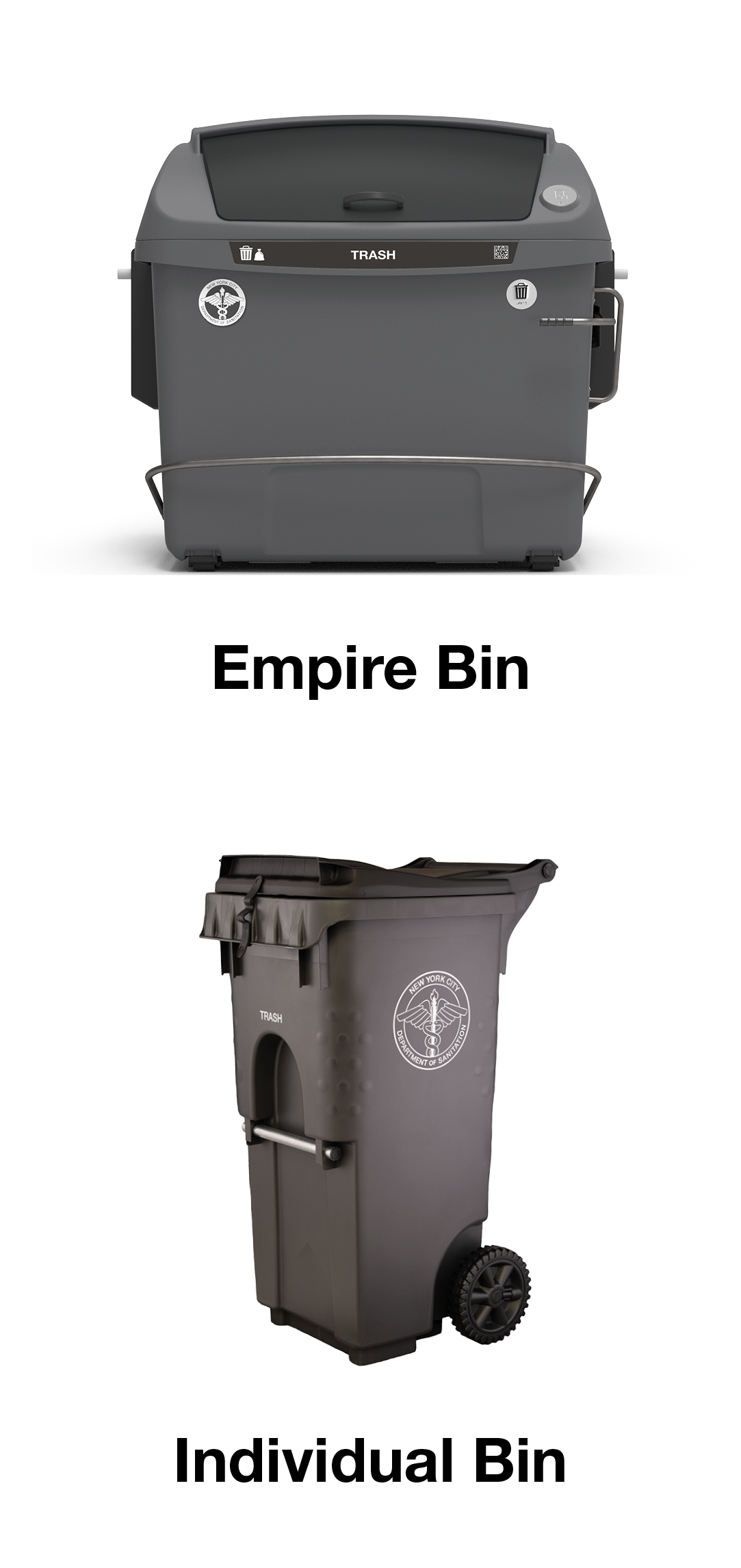 Empire bin stationary on-street container and individual wheelie bin