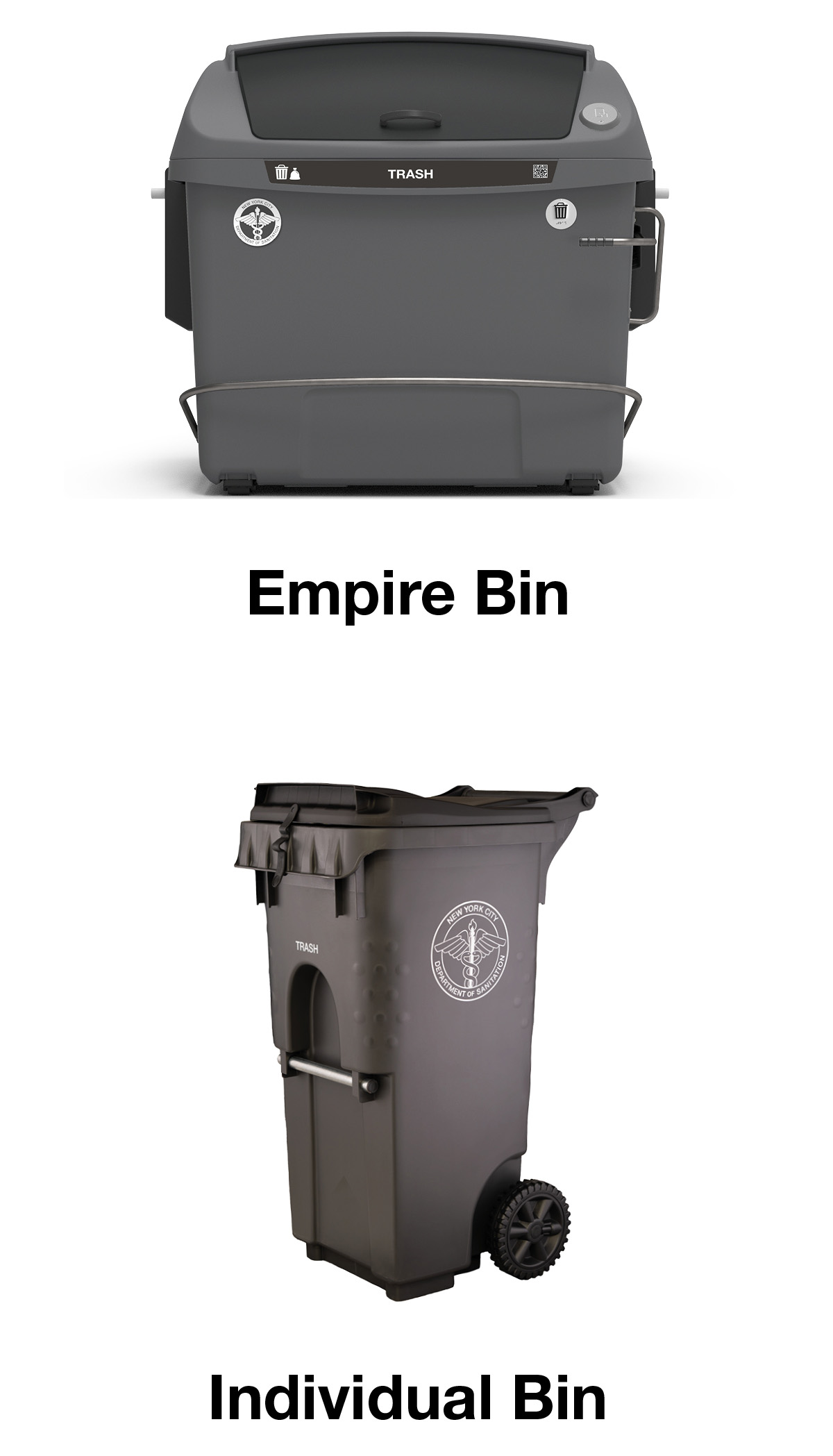 Empire bin stationary on-street container and individual wheelie bin