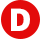 letter D in red circle