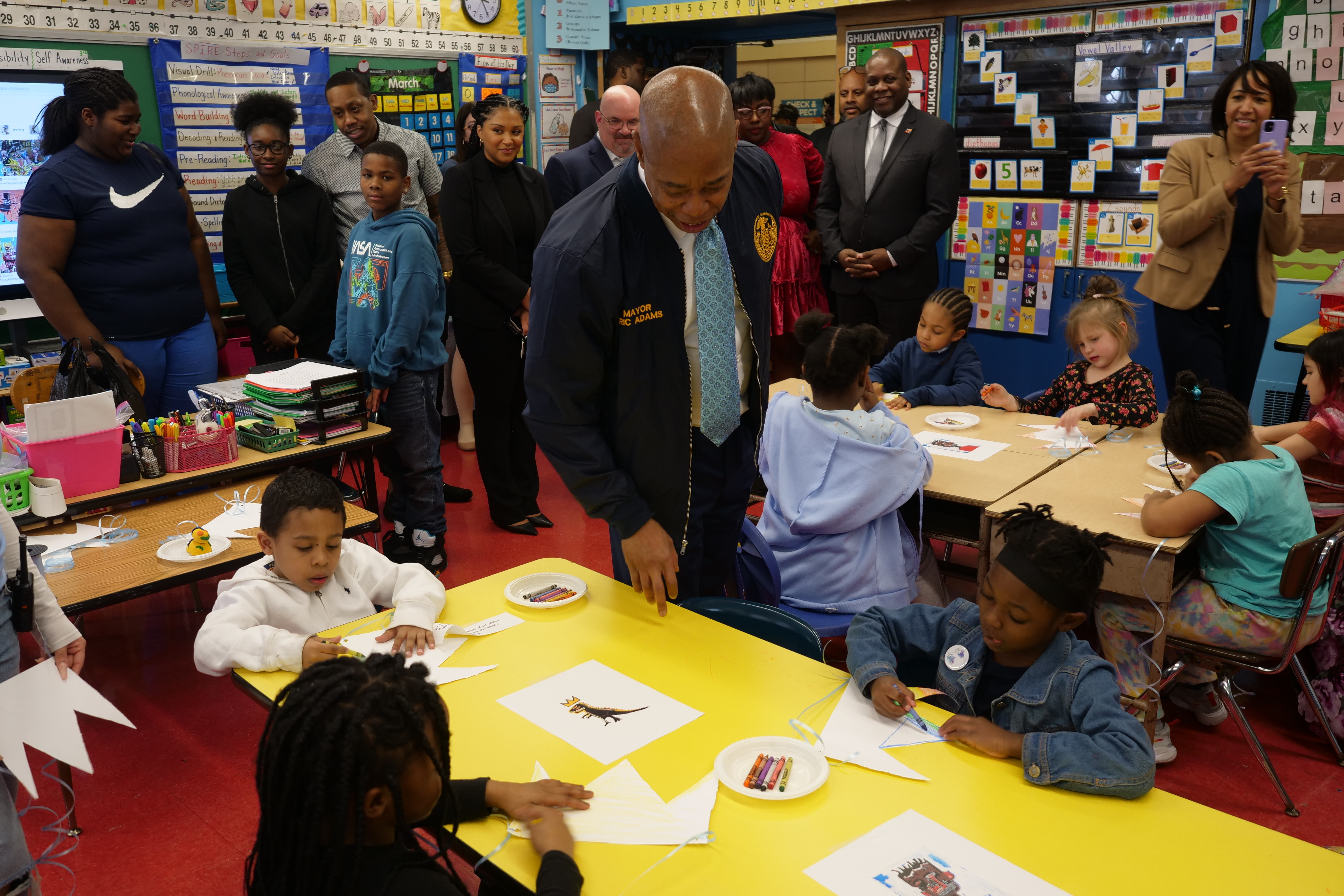 Mayor Adams visits a COMPASS program