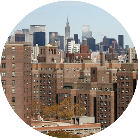 housing buildings in NYC skyline