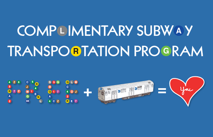 logo reading Complimentary Subway Transportation Program