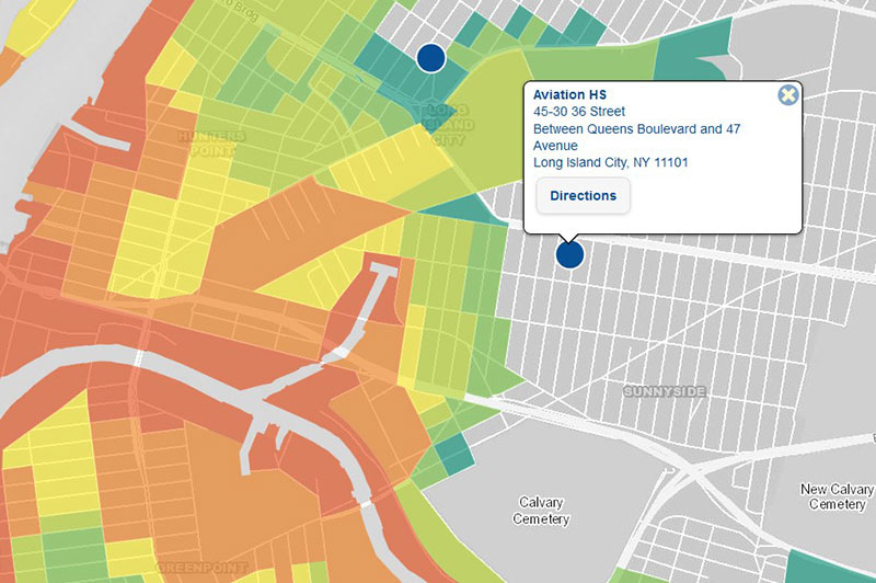 A map of NYC's hurricane evacuation zones.