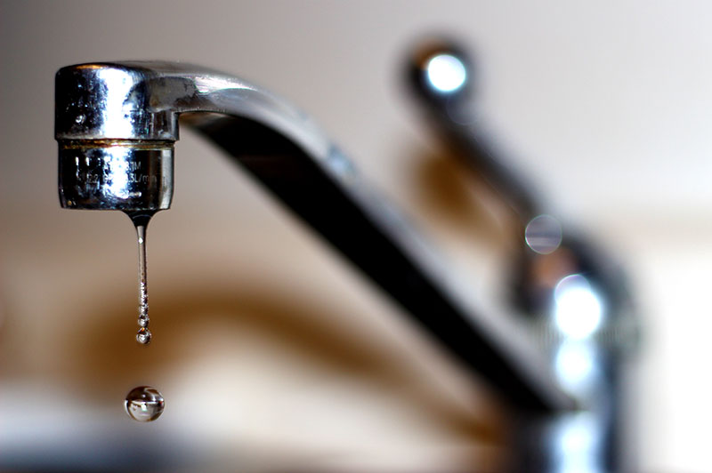 A dripping faucet.