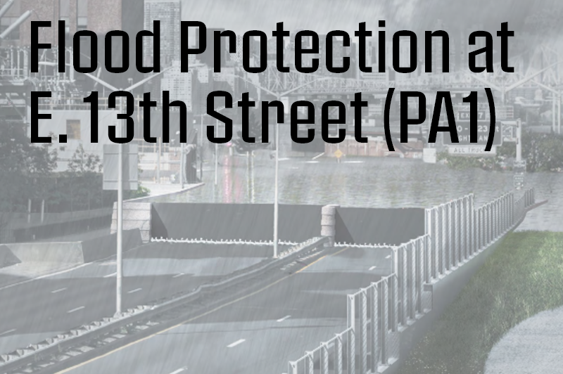 Rendering of Flood Protection at E. 13th Street
