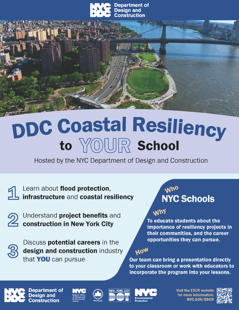 Flyer for DDC Coastal Resiliency to Your School Program