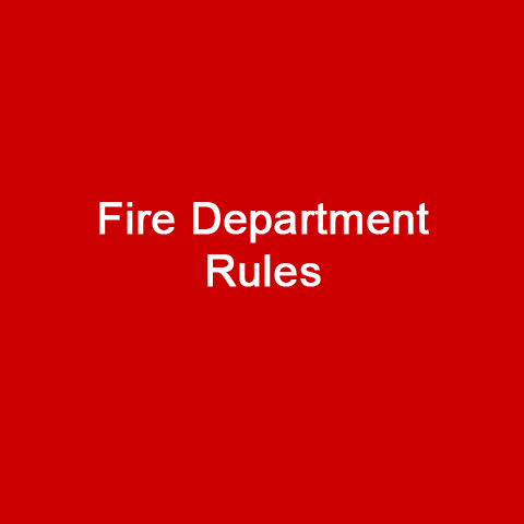 Fire Department Rules
