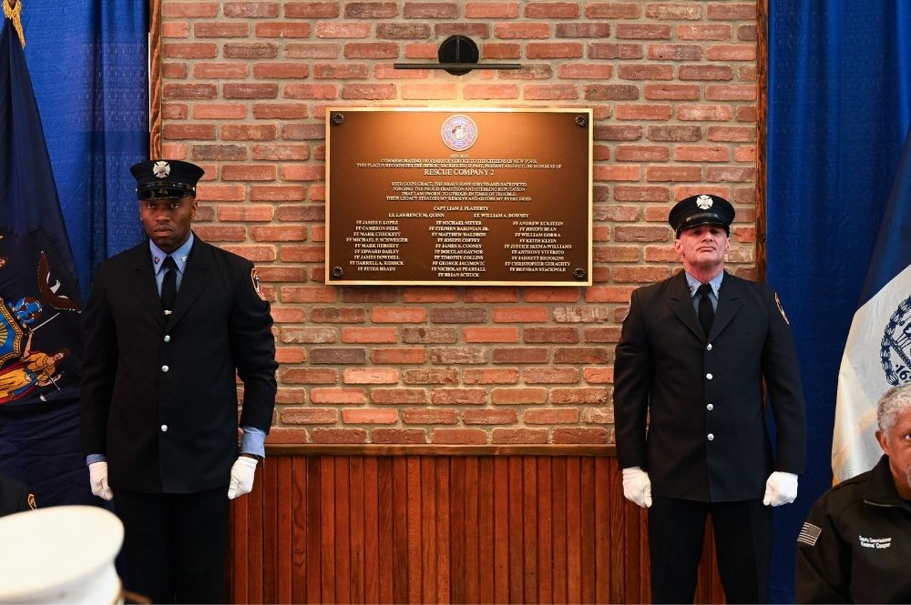 The FDNY marked 100 years of service from Rescue 2 at a centennial celebration Saturday, March 1, 2025, in Brooklyn.


                                           