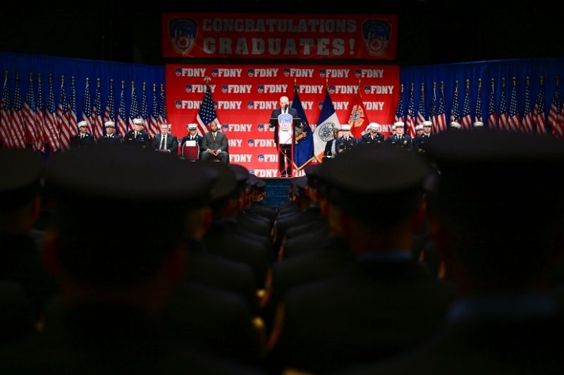The FDNY welcomed its first class of 2025 probationary firefighters at a graduation ceremony on Wednesday, May 14, 2025, at the Christian Cultural Center in Brooklyn.
                                           