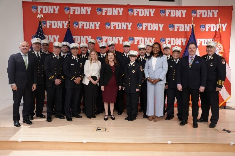 The FDNY and the FDNY Foundation celebrated the 23rd class of the FDNY Officers Management Institute (FOMI) during a graduation ceremony Wednesday, May 28, 2025, in the Commissioner Robert O. Lowery Auditorium at FDNY Headquarters in Brooklyn.
                                           
