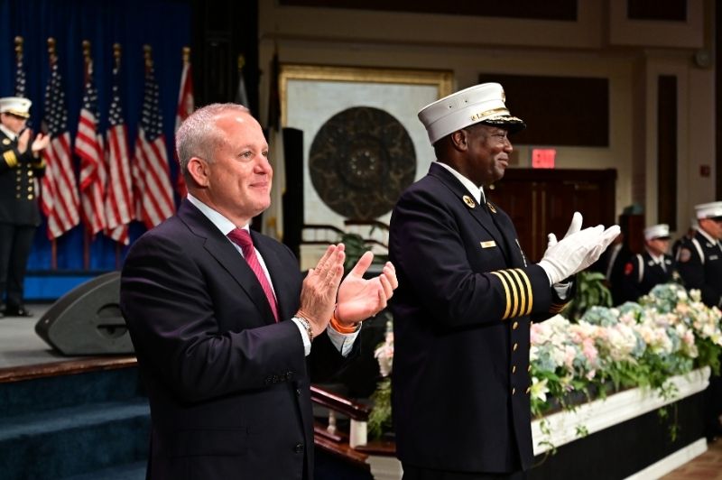 The FDNY held a graduation ceremony Tuesday, June 17, 2025, for the first class of 2025 probationary emergency medical technicians. The event was held at the Christian Cultural Center in Brooklyn.
                                           