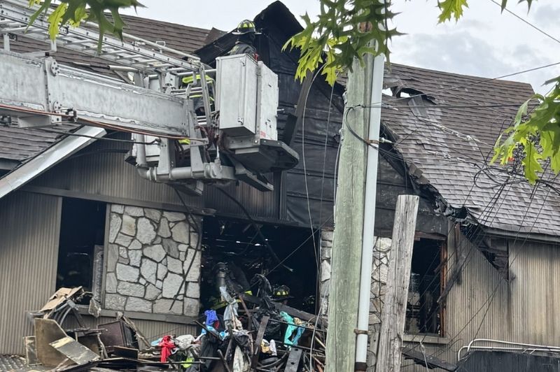 FDNY members operating at a 4-alarm fire on Sunday, June 22, 2025, in Queens.