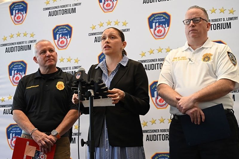 The FDNY and the NYPD officially kicked off a summerlong blood drive competition on Tuesday, June 24, 2025, at FDNY Headquarters in Brooklyn, with the goal of generating awareness of the need for blood during critical summer months.
                                           
