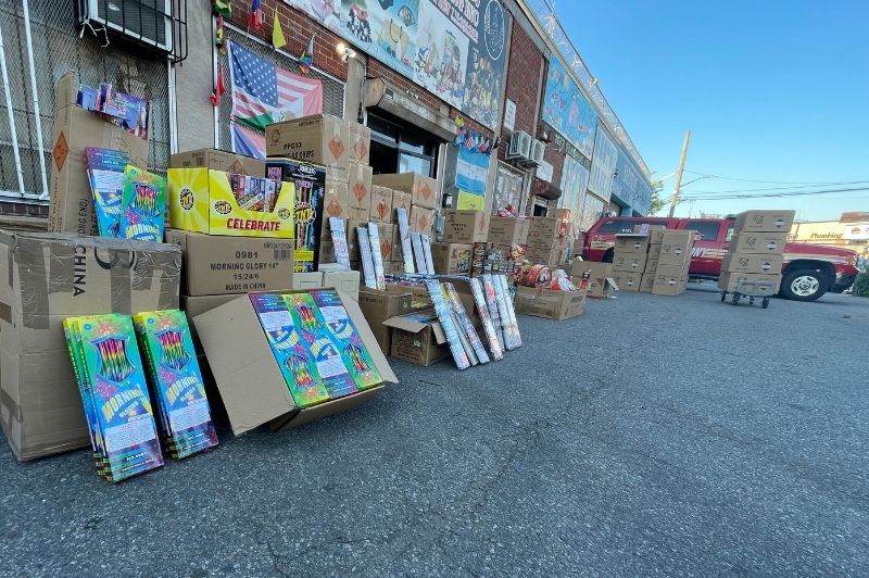 FDNY Commissioner Robert S. Tucker announced Saturday that Fire Marshals arrested Lisen Pan, 42, for the sale of illegal fireworks. More than 1,000 illegal fireworks, with an estimated retail value of $250,000, were seized.
                                           