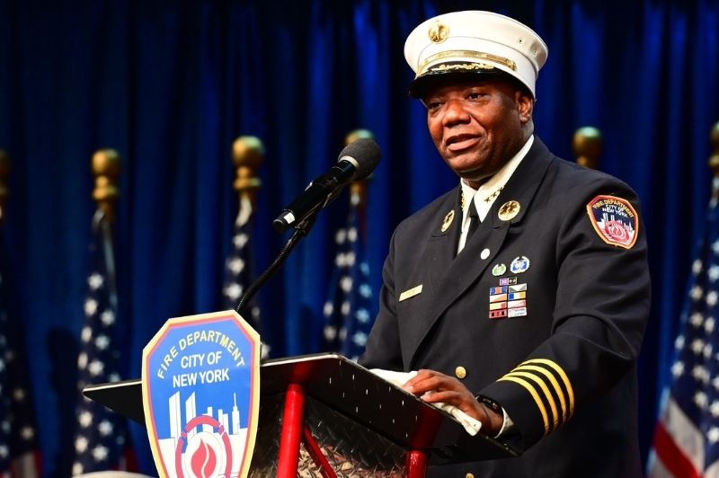 The FDNY held a graduation ceremony Tuesday, Oct. 21, 2025, for its second class of 2025 probationary emergency medical technicians. The event was held at the Christian Cultural Center in Brooklyn.
                                           