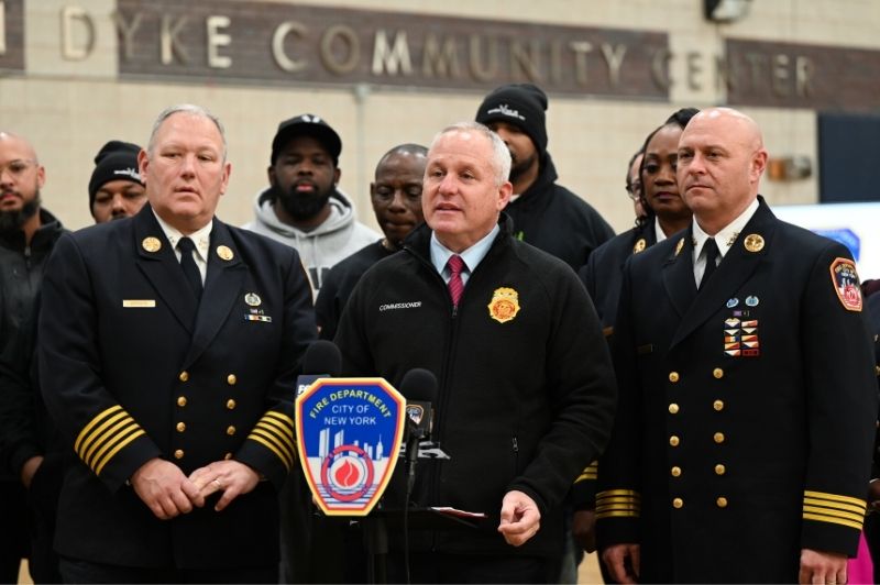 The FDNY officially launched a new training program, 'Control the Bleed,' in an effort to provide bystanders with the skills and knowledge needed to respond effectively when faced with life-threatening bleeding.
                                           