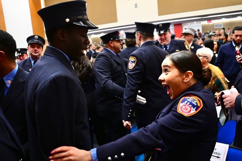 The FDNY held a graduation ceremony for its latest class of paramedics on Thursday, Dec. 18, 2025, at St. John's University in Queens.
                                           