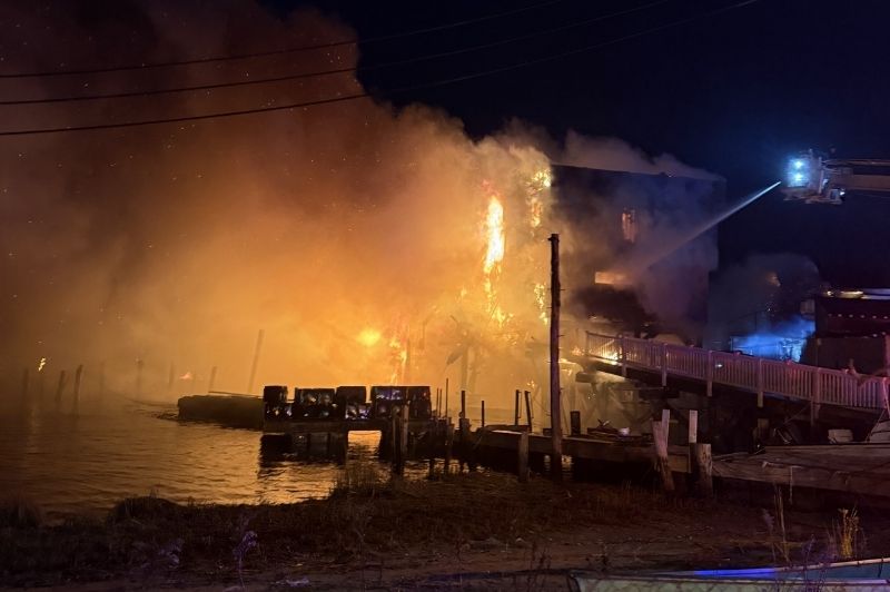 FDNY members operating at a 3-alarm fire in Queens on Tuesday, March 31, 2026. The fire was placed under control at about 12:30 a.m. Wednesday.