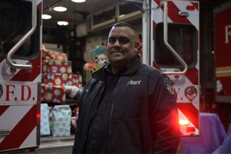 2024 holiday toy drive at FDNY EMS Station 58 in Brooklyn
