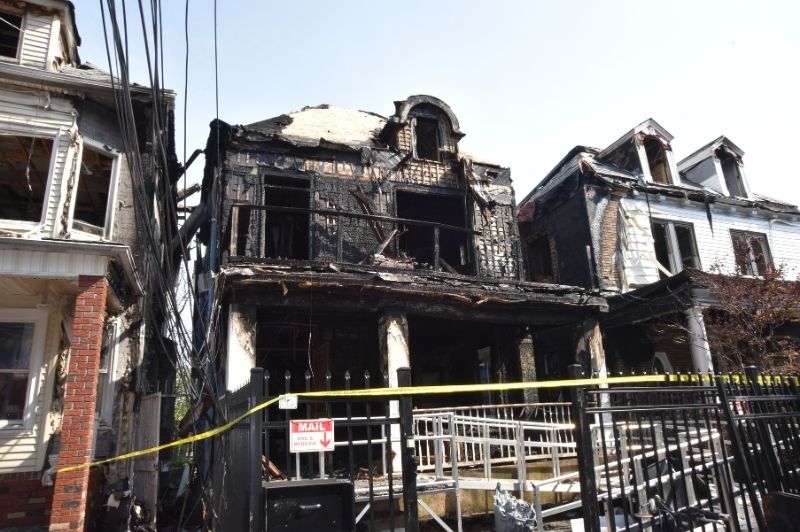 FDNY members operating at a 5-alarm fire in the Bronx on Sunday, June 22, 2025. 