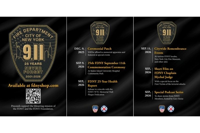 FDNY announces plans to commemorate the 25th anniversary of September 11th