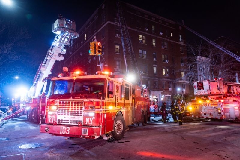 FDNY units operating at a 3-alarm fire in Brooklyn on Saturday, Feb. 7, 2026.