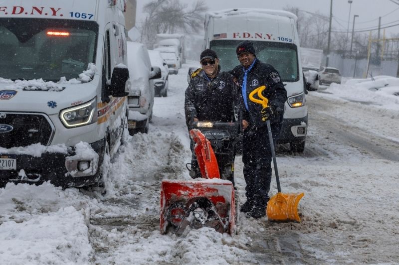 Members from EMS Station 3 in the Bronx on Monday, Feb. 23, 2026.