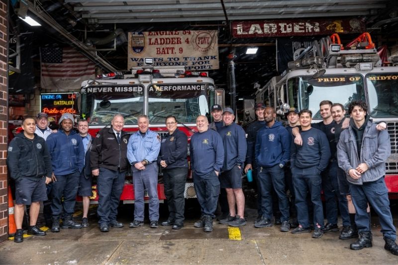  FDNY Commissioner Lillian Bonsignore and Chief of Department John Esposito visit members at Engine Company 54/Ladder Company 4/Battalion 9 in Manhattan on Monday, Feb. 23, 2026. FDNY members are always ready to answer the call for New York City.