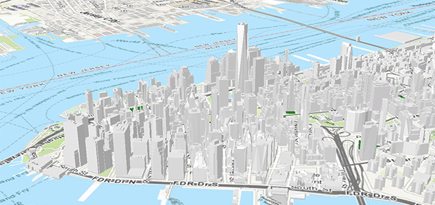 image of illustration of downtown NYC