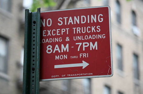 Photo of a NYC Street Sign indicating No Standing