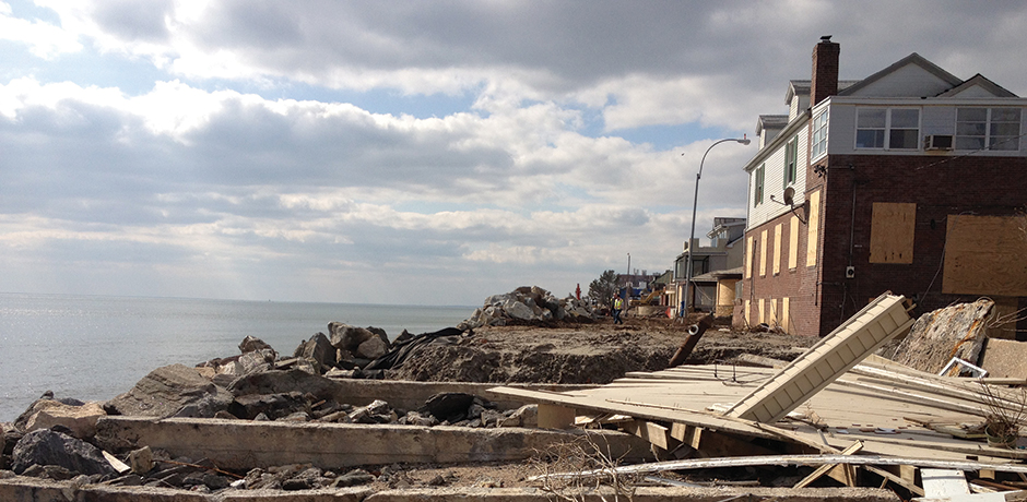 Destroyed Housing Along Coast After Flooding
                                           