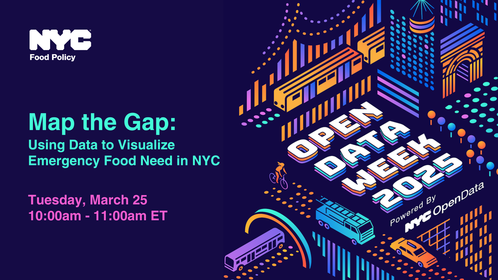 Graphic for Open Data Week event Map the Gap on March 25 at 10a.m.
                                           