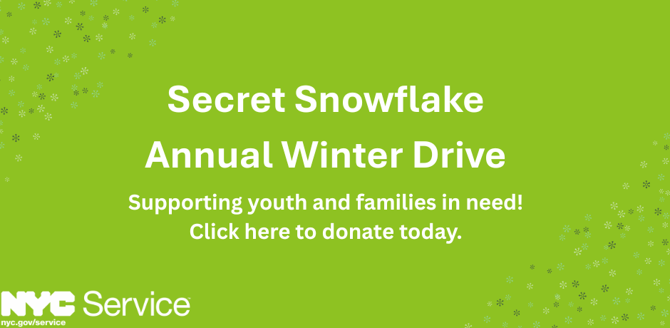 Secret Snowflake Annual Winter Drive, Supporting youth and families in need! Click here to donate today.
                                           