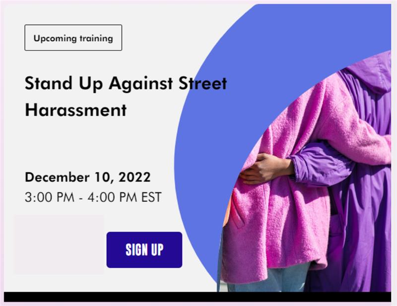 Stand Up Against Street Harassment training 12.10
