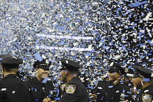 NYPD officers graduating from the academy