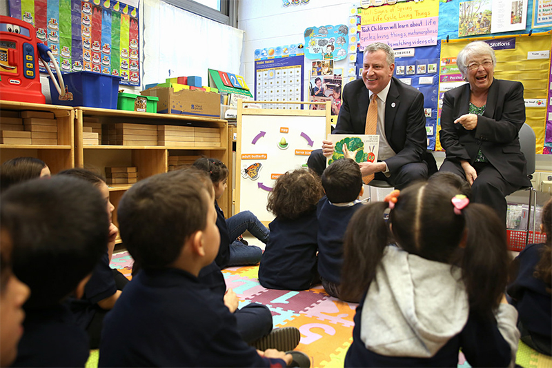 Mayor de Blasio announces more than 4,200 new full-day Pre-K seats added to public schools