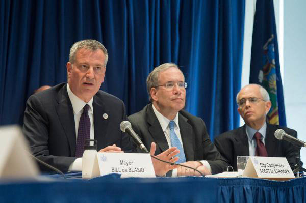 Mayor de Blasio Discusses New York City's Financial Plan