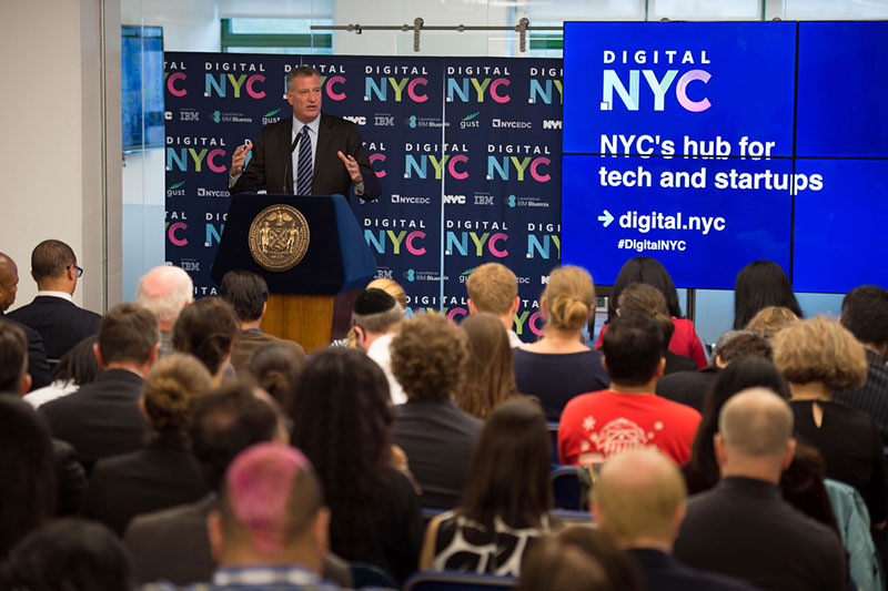 Mayor de Blasio Unveils Digital.NYC